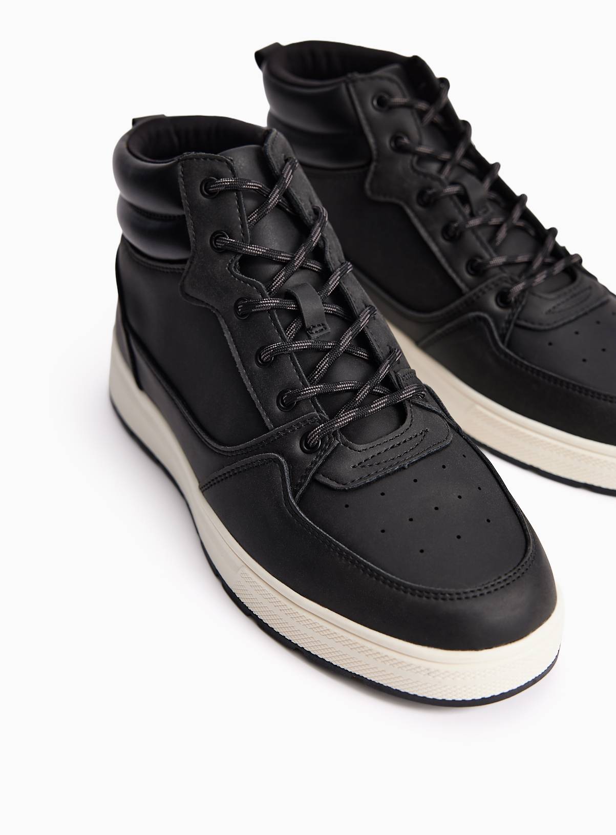 Black Casual Lace-Up Boots 12 - Image 1